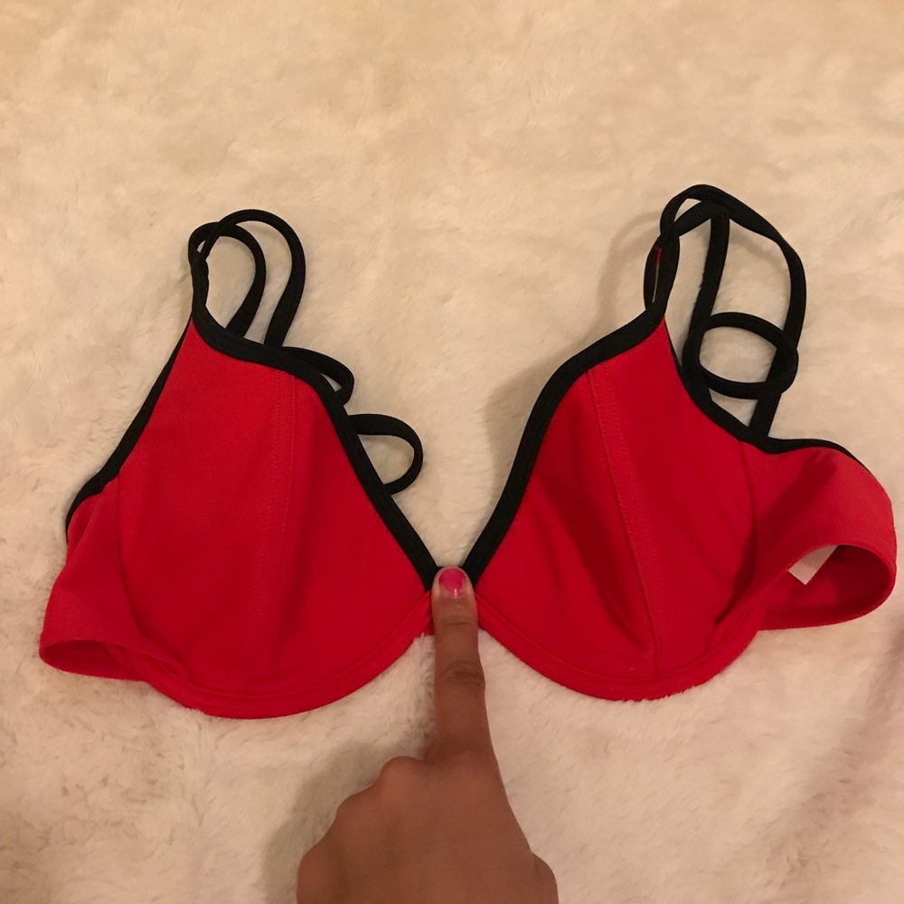 red underwire bikini top